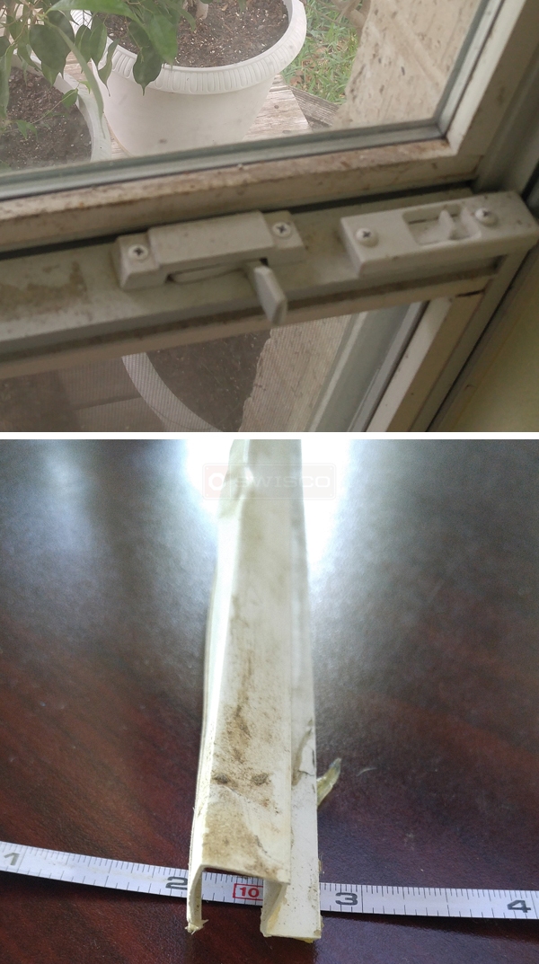 User submitted photos of window hardware.