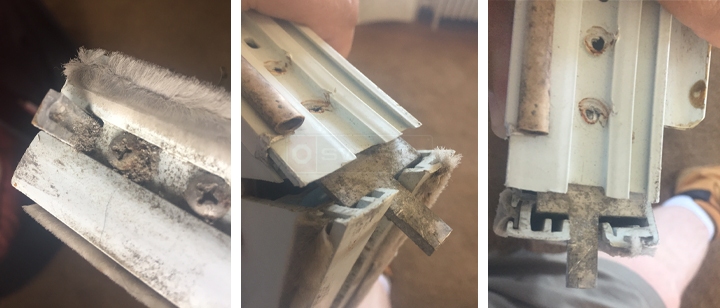 User submitted photos of window hardware.