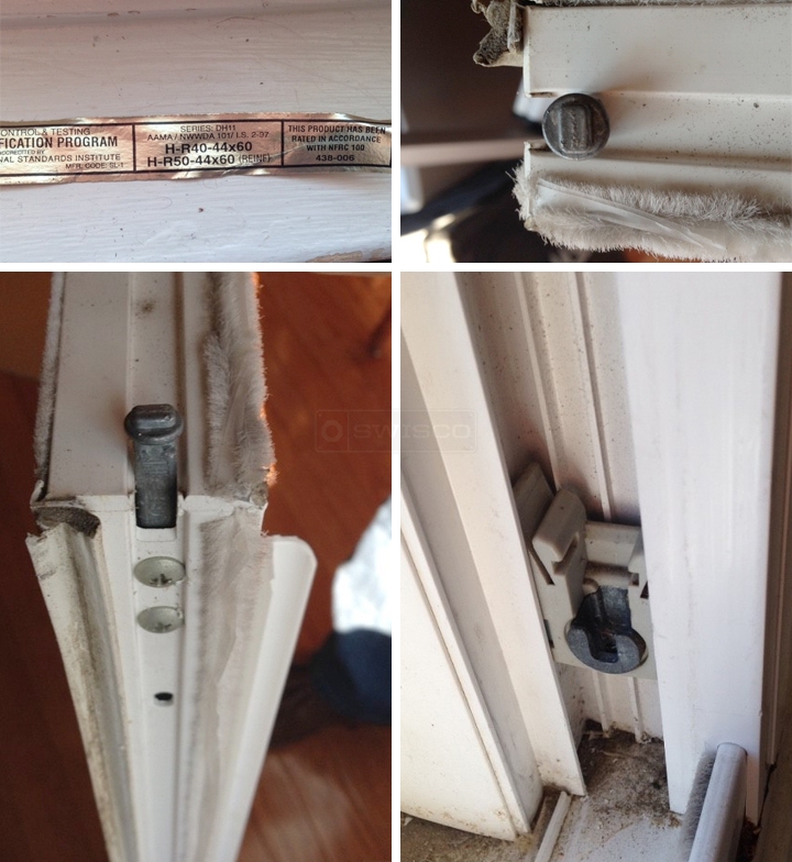 User submitted photos of window hardware.