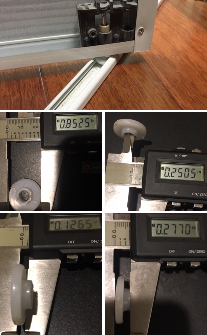 User submitted photos of bi-fold door hardware.