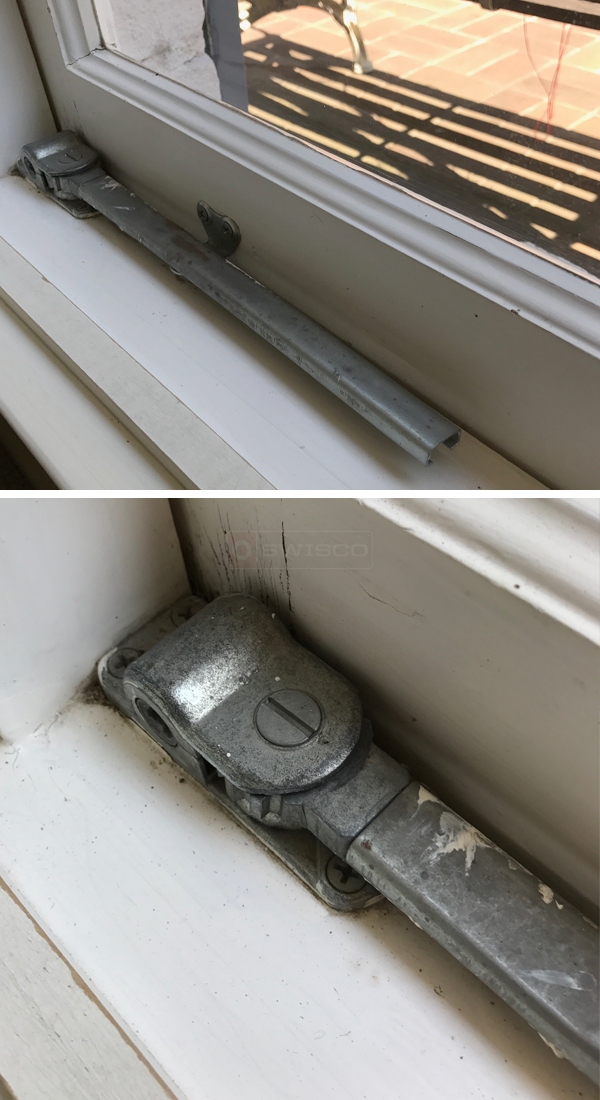 User submitted photos of window hardware.