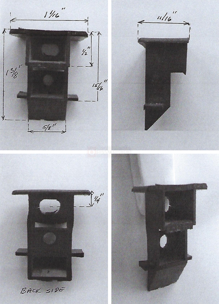 User submitted photos of a top sash guide.