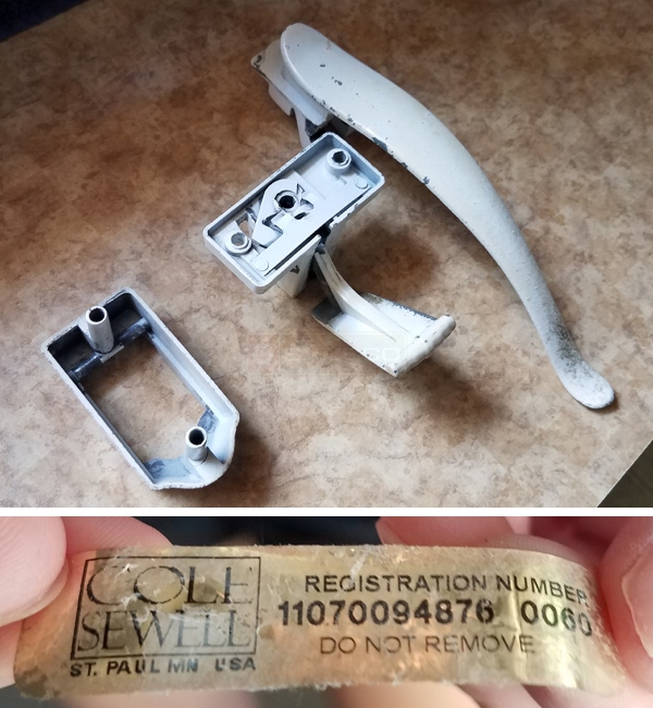 storm door handle discontinued