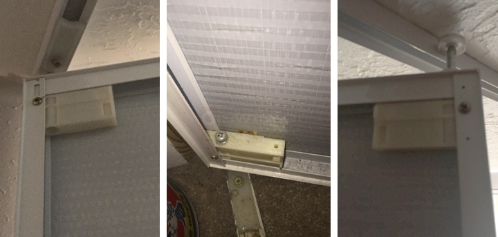 User submitted photos of closet hardware.