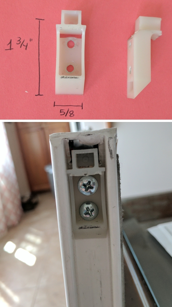 User submitted photos of a top sash guide.