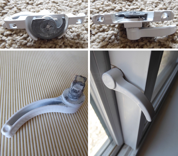 User submitted photos of window hardware.