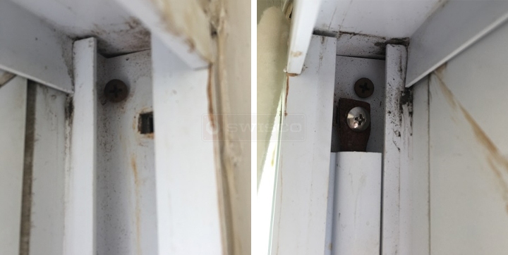 User submitted photos of window hardware.