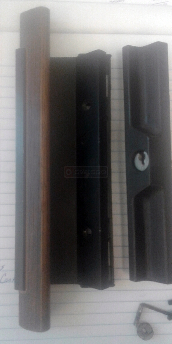 User submitted photos of patio door hardware.