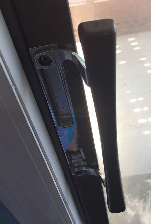 User submitted photos of patio door hardware.