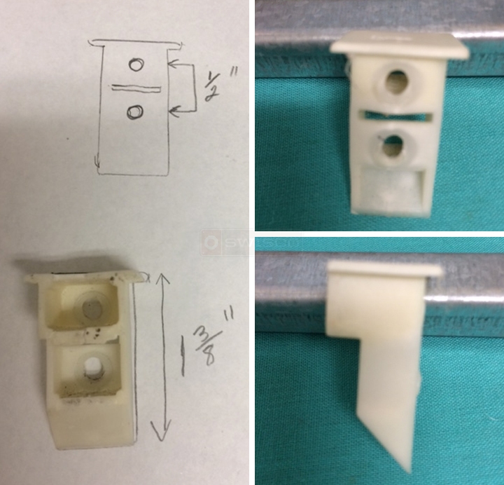 User submitted photos of a top sash guide.