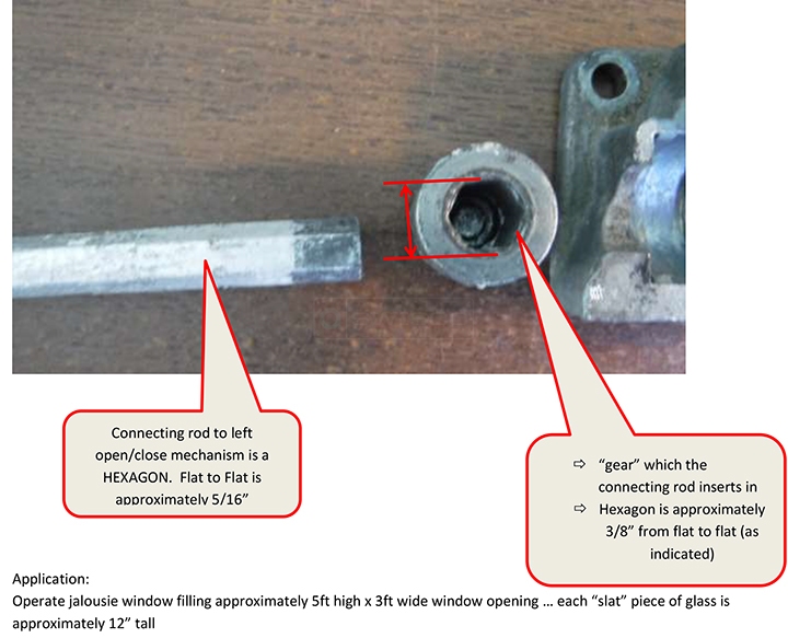 User submitted photos of a window operator.