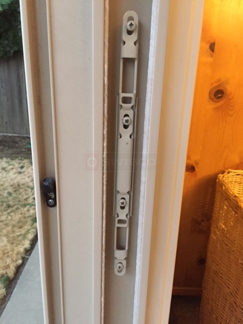 User submitted photos of patio door hardware.