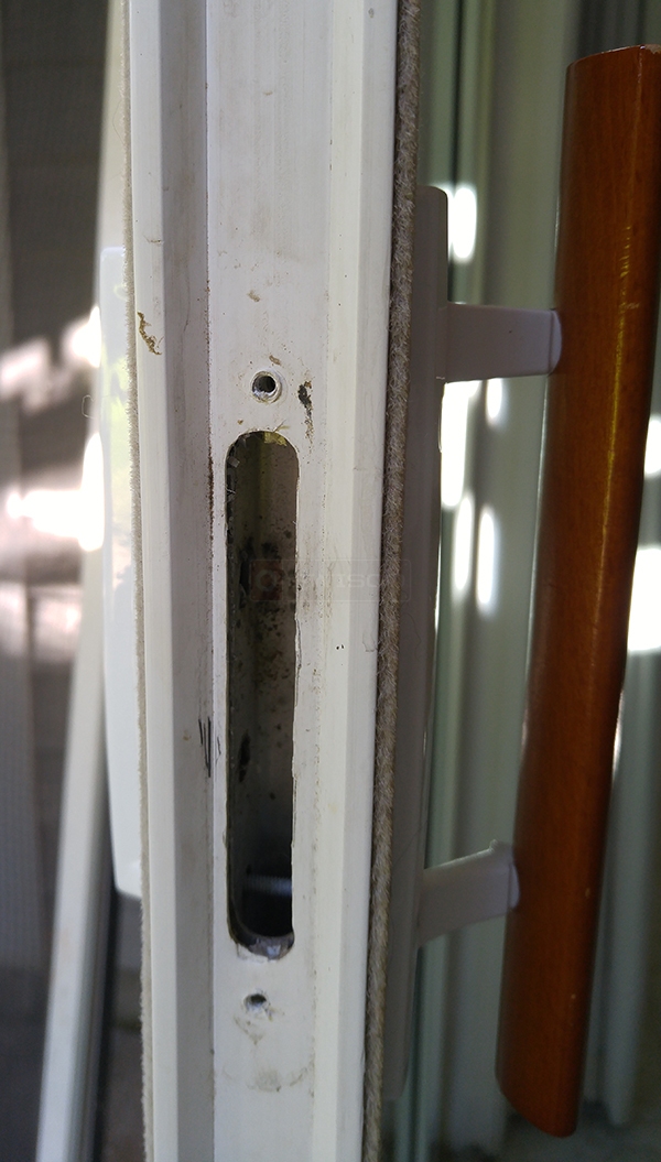 User submitted photos of patio door hardware.