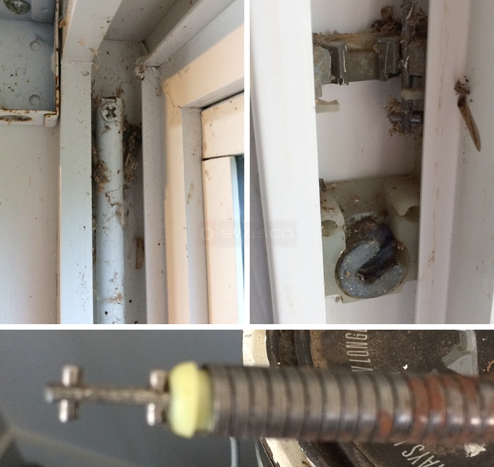 User submitted photos of window hardware.