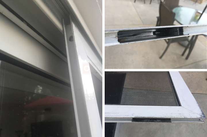 User submitted photos of patio door hardware.