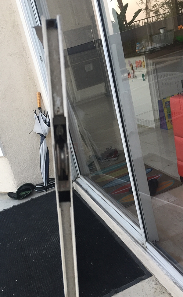 User submitted photos of patio door hardware.