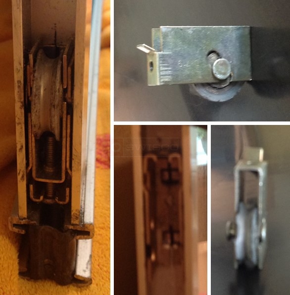 Sliding closet door rollers