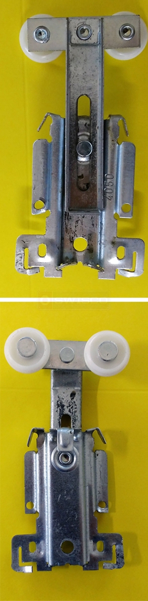 Double roller closet panel bracket- corner hanger