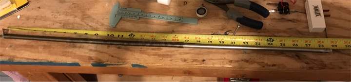 Tension rod length 