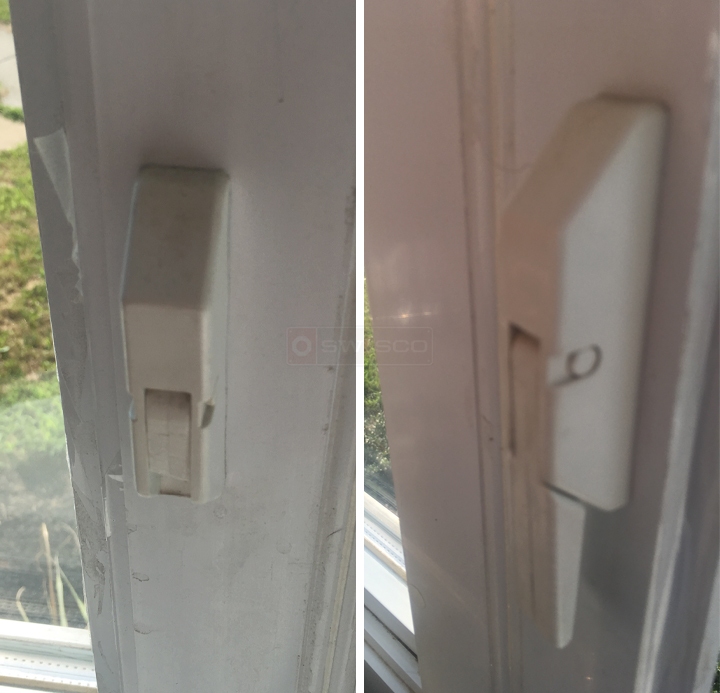 User submitted photos of window hardware.