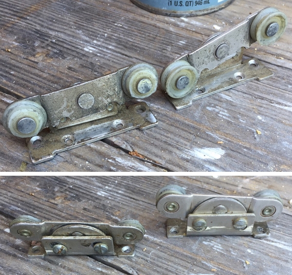 User submitted photos of a pocket door roller.