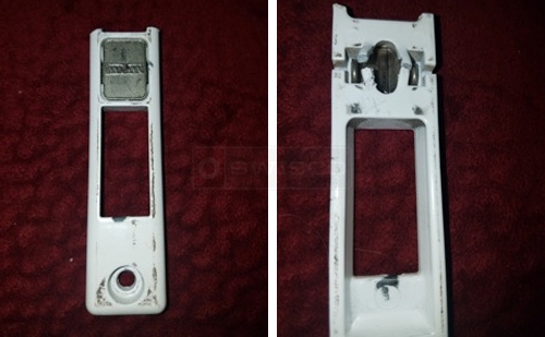 User submitted photos of patio door hardware.