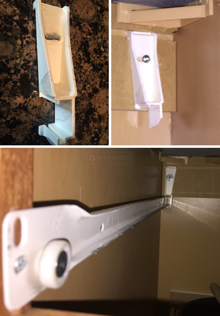 User submitted photos of drawer hardware.