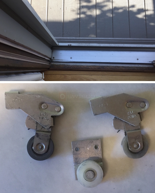 User submitted photos of patio door hardware.