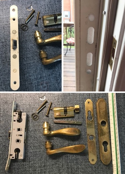 User submitted photos of door hardware.