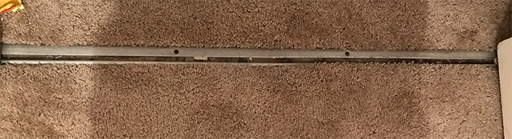 User submitted photos of a closet door track.