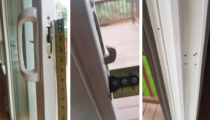 User submitted photos of patio door hardware.