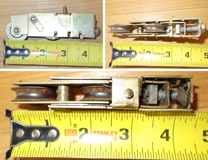 User submitted photos of a patio door roller.