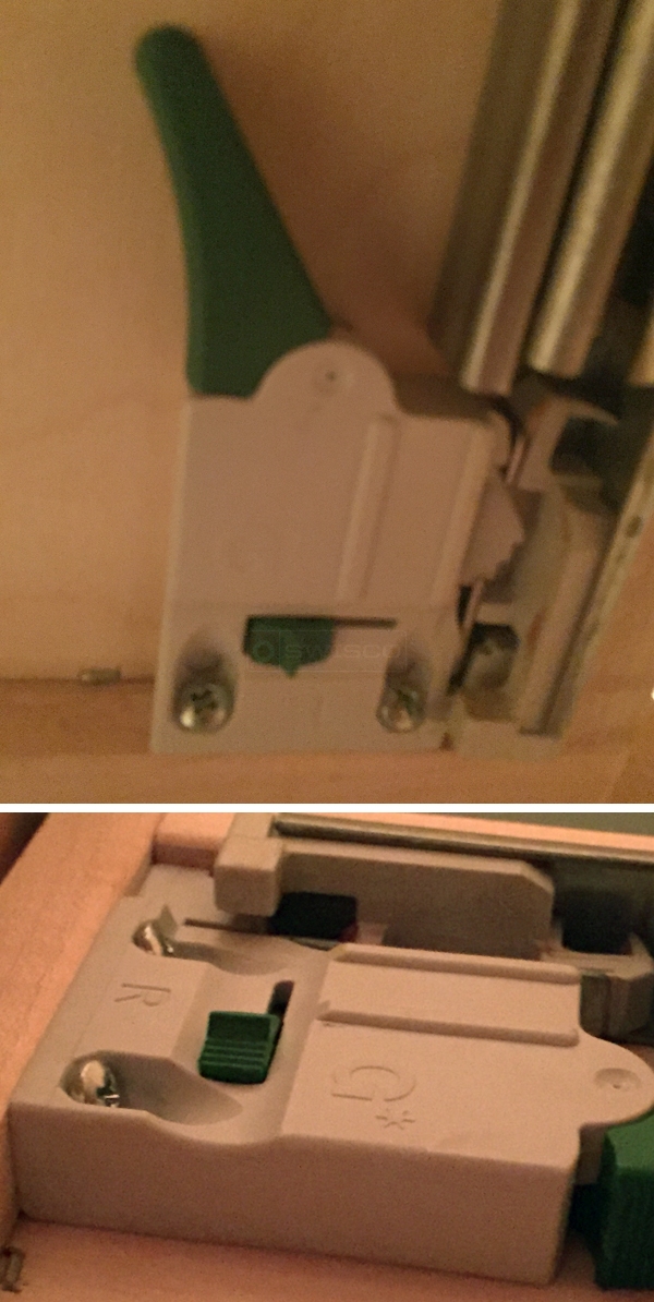 User submitted photos of drawer hardware.