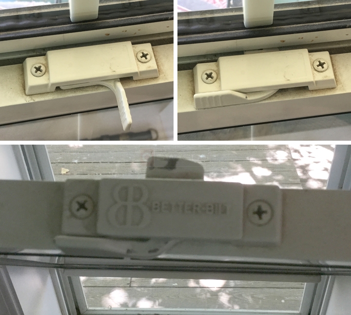 User submitted photos of a window lock.