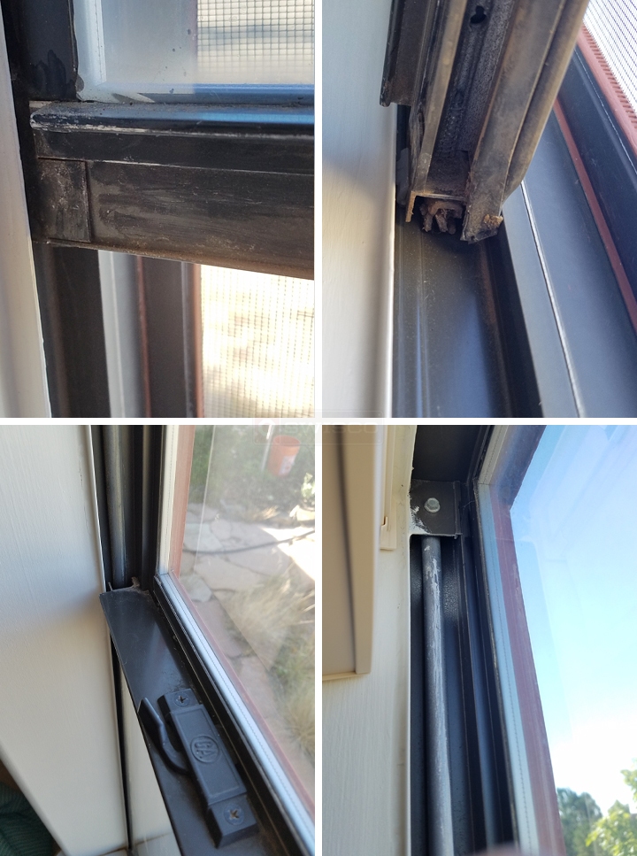 User submitted photos of window hardware.