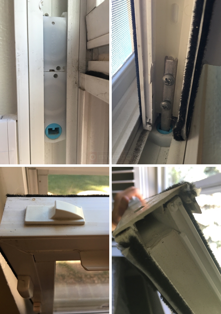 User submitted photos of window hardware.