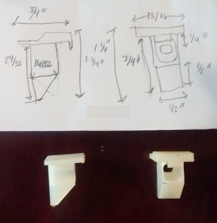 User submitted photos of a top sash guide.