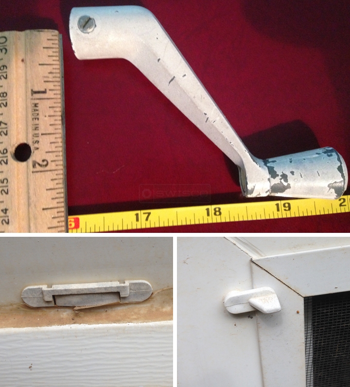 User submitted photos of window hardware.