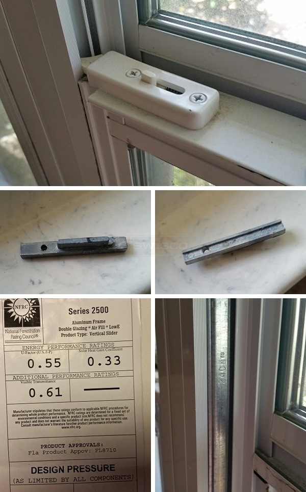 User submitted photos of window hardware.