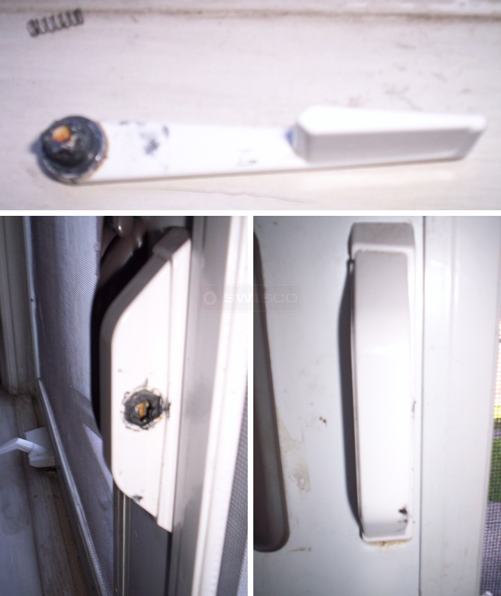 Casement Window Lock Broke Off in Closed Position