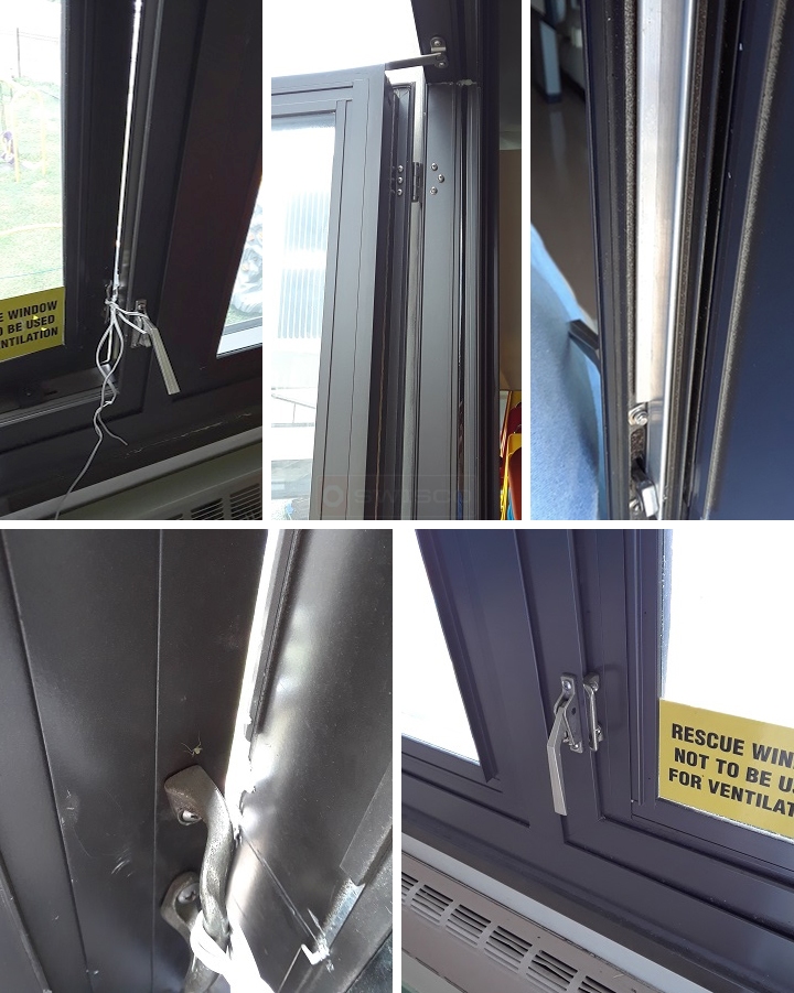 User submitted photos of window hardware.