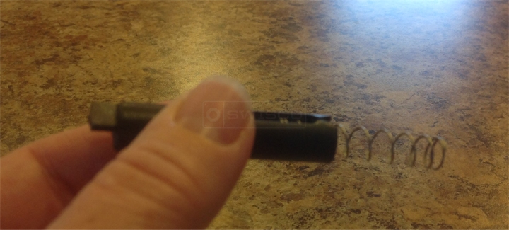 Broken plastic piece on bottom of Pella sliding screen