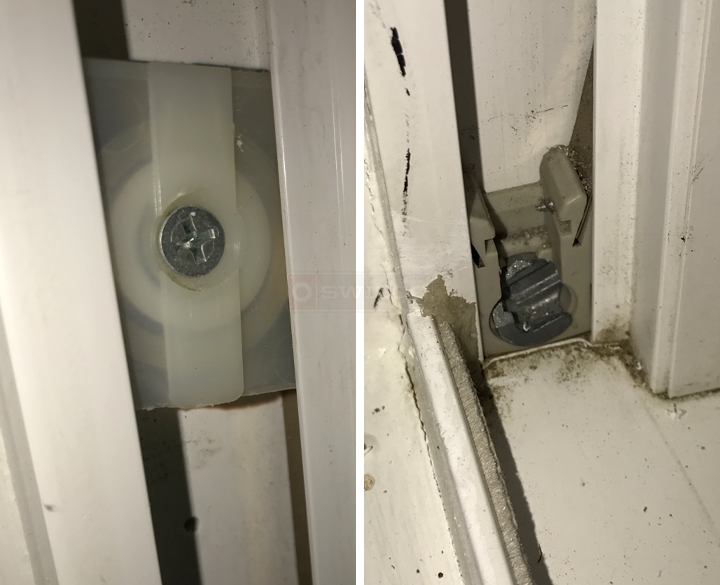 User submitted photos of window hardware.