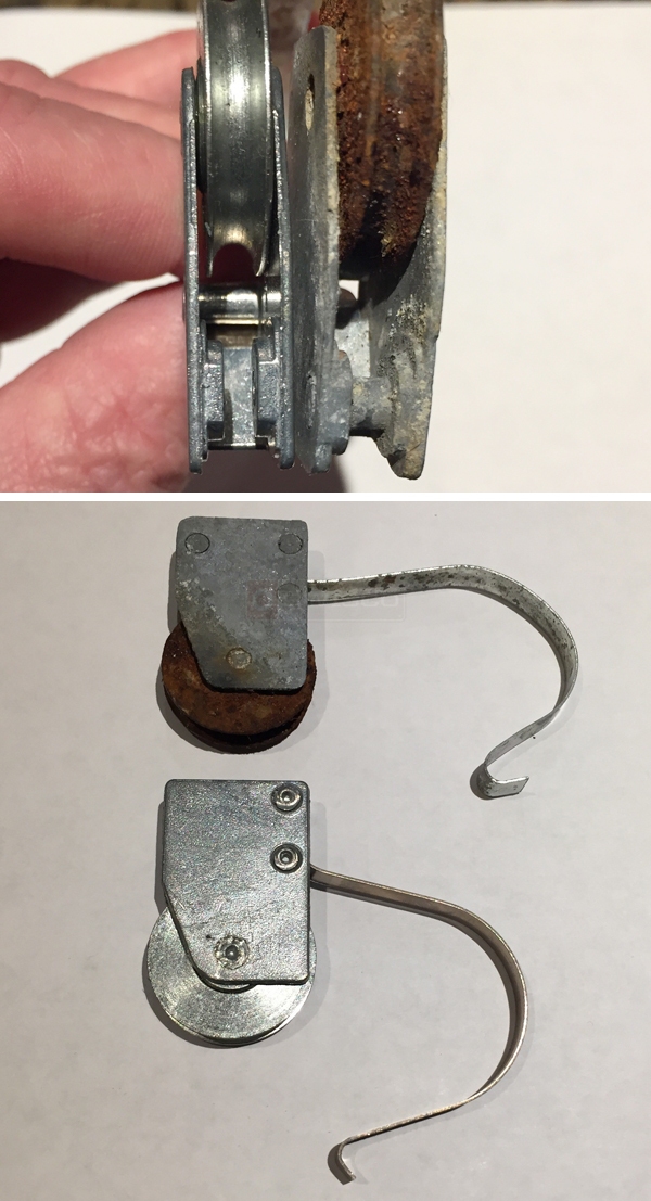 User submitted photos of a patio door roller.