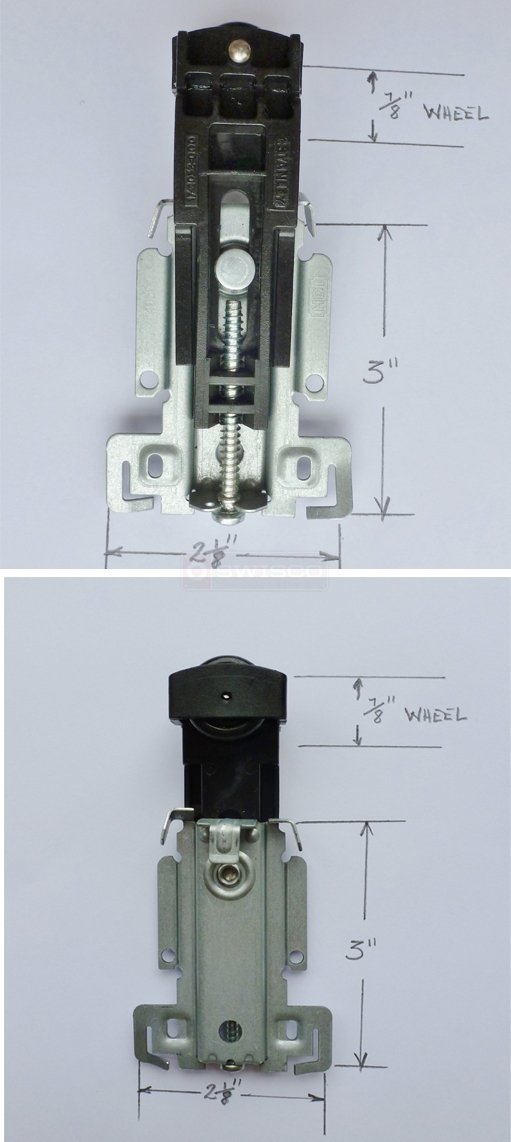 sliding door upper hanger