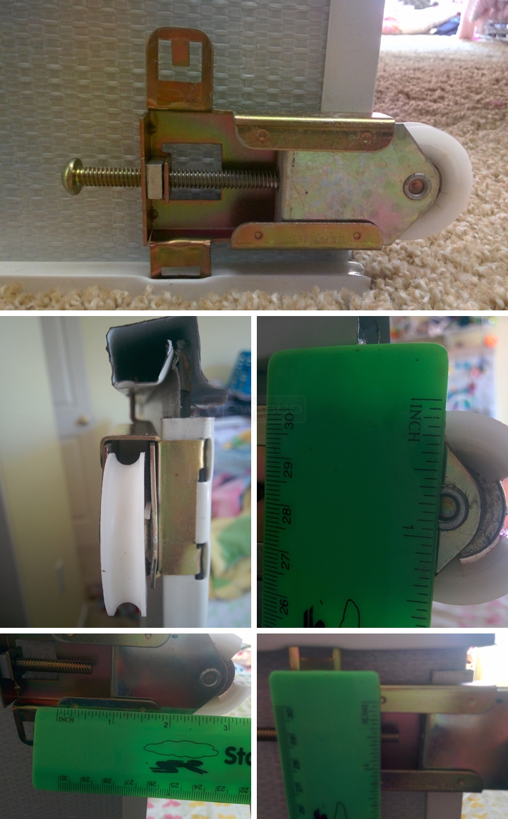 User submitted photos of closet hardware.