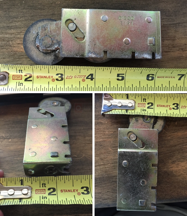 User submitted photos of a patio door roller.