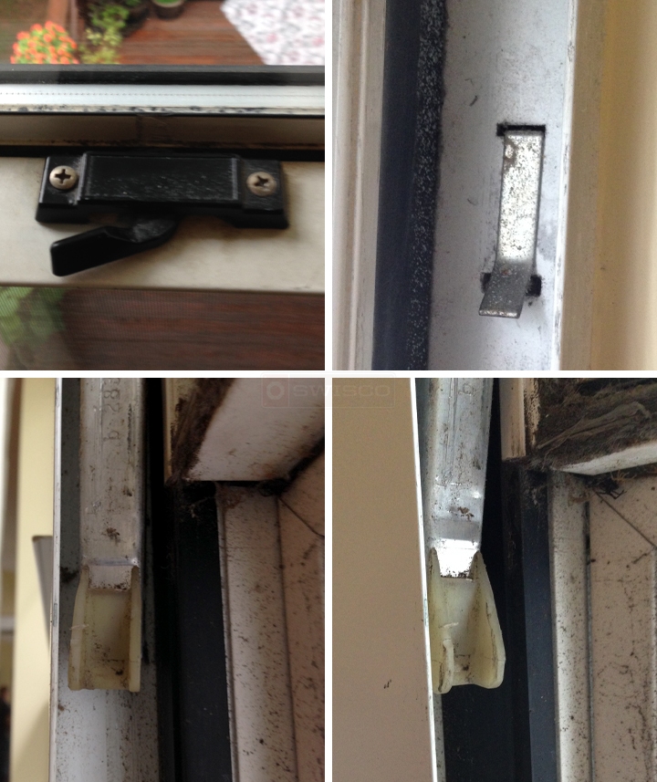 User submitted photos of window hardware.