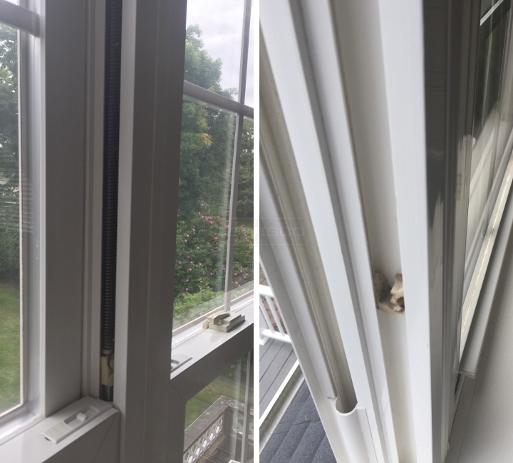 User submitted photos of window hardware.