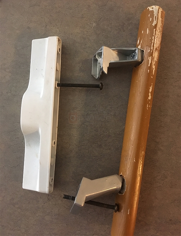User submitted a photo of patio door hardware.